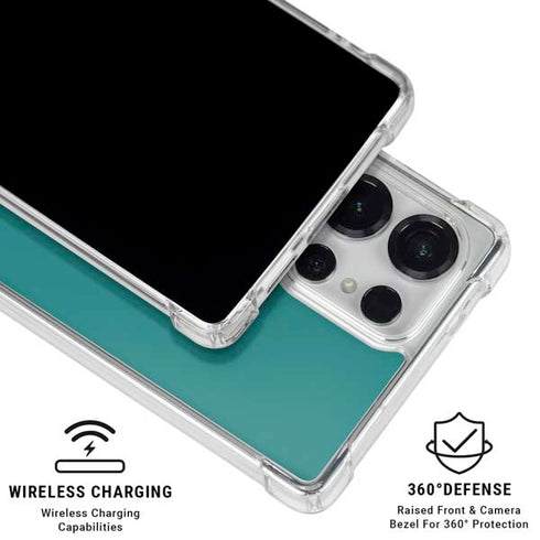 Teal Galaxy S25 Ultra Clear Case